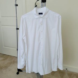 Proper Cloth white poplin spread collar shirt